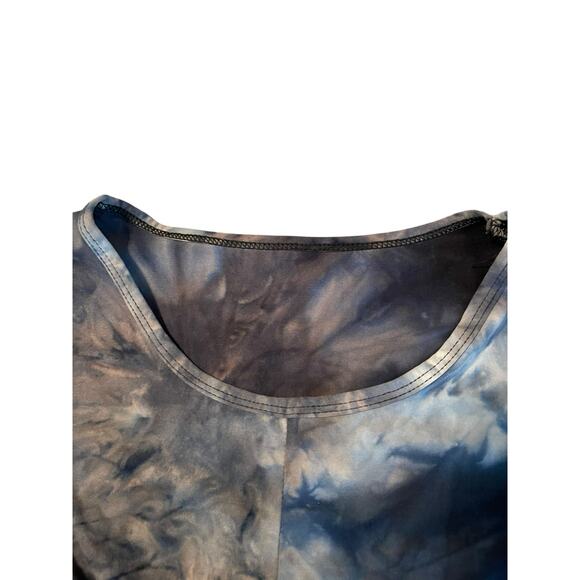 New Fashion Girls Gray Tie Dye Short Sleeve Crop Top Youth Size Large/XL - Picture 4 of 6